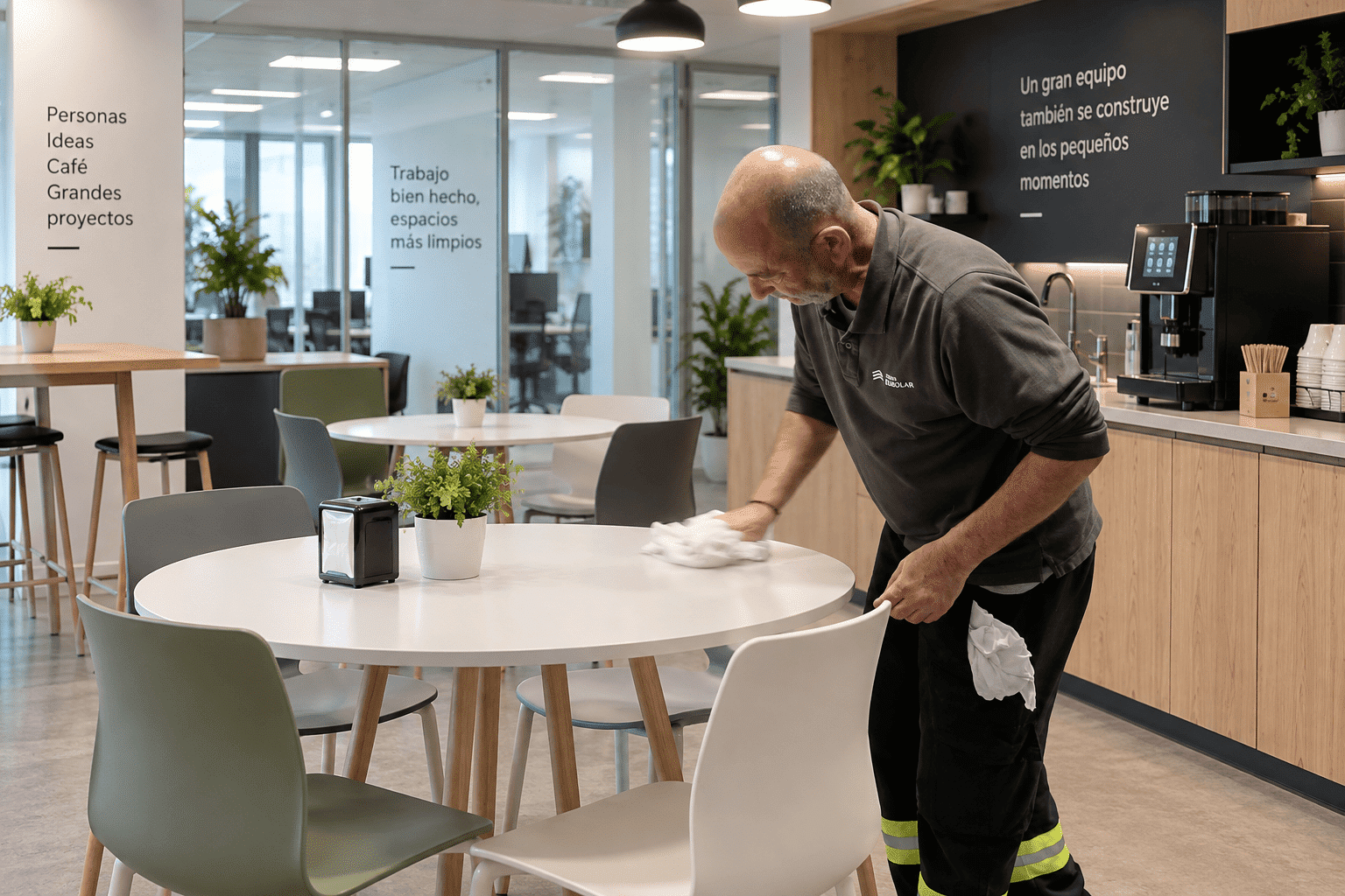 Limpieza de zonas comunes en oficinas de Barcelona
