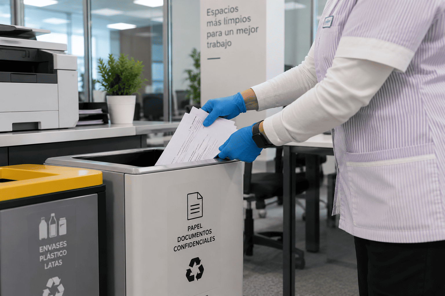 Gestión de residuos y reciclaje en oficinas de Barcelona