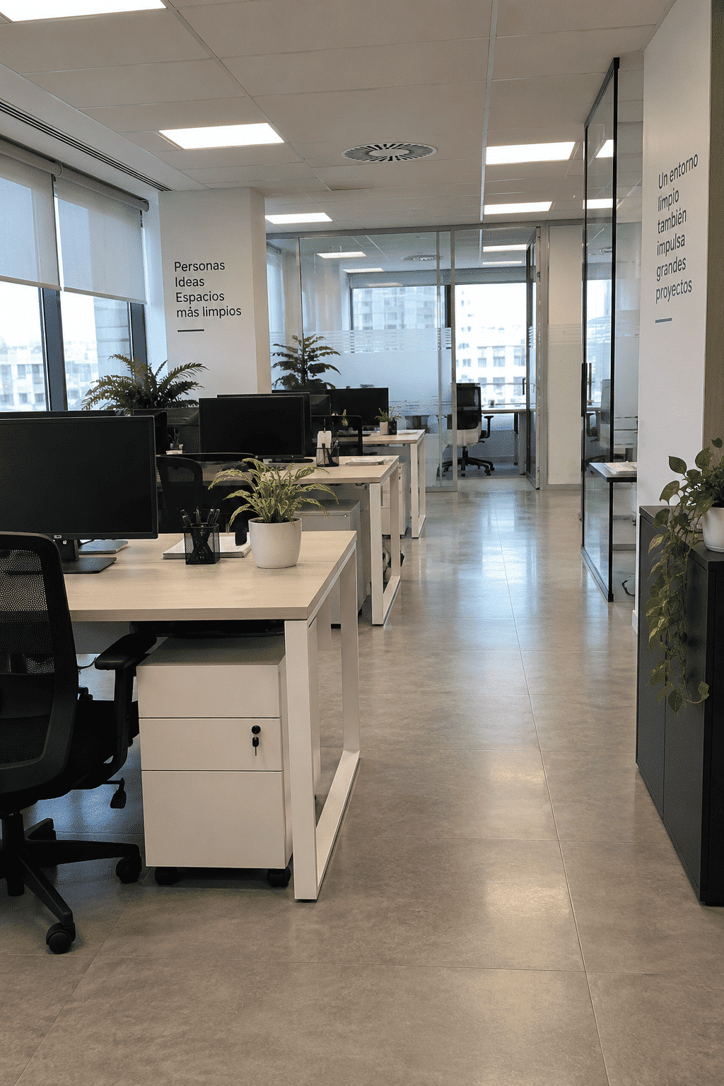 Oficina para servicio profesional de limpieza en Badalona